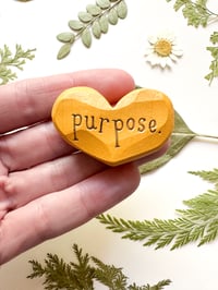 Image 1 of Purpose - Mini Wood Burned Heart