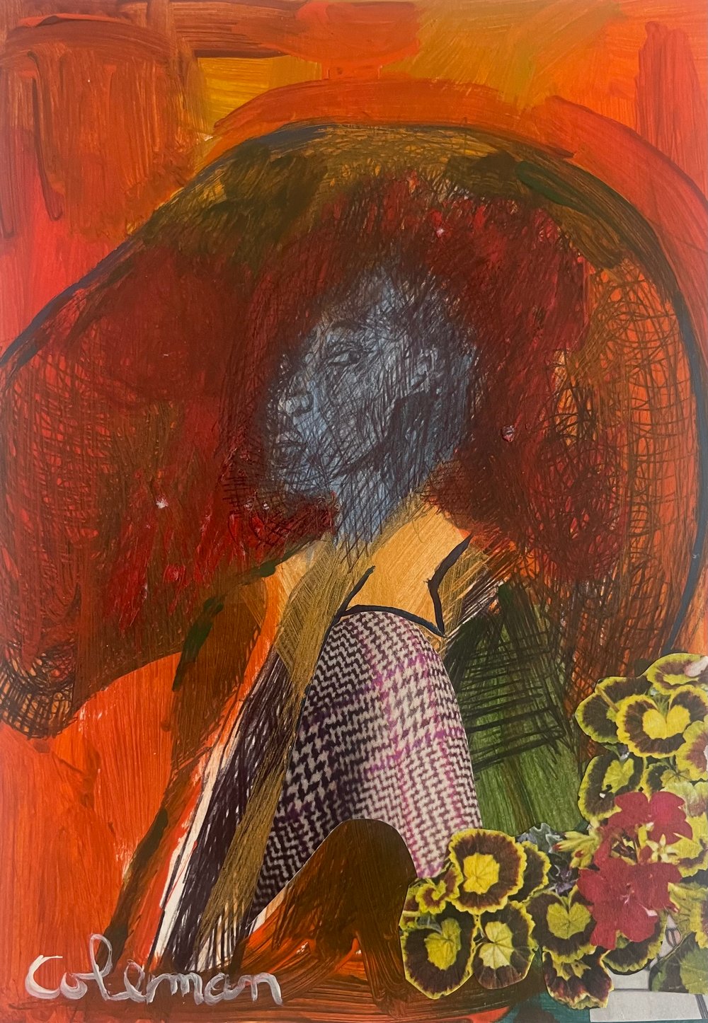 Image of Woman and Flowers