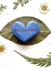 Image 3 of Perseverance - Mini Wood Burned Heart