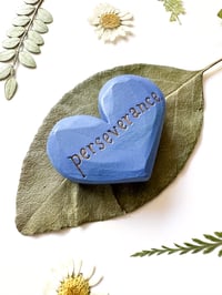 Image 2 of Perseverance - Mini Wood Burned Heart