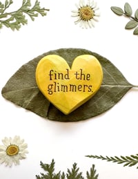 Image 3 of Find the Glimmers Citrus- Mini Wood Burned Heart