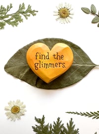 Image 3 of Find the Glimmers Oranges - Mini Wood Burned Heart