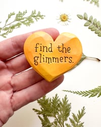 Image 1 of Find the Glimmers Oranges - Mini Wood Burned Heart