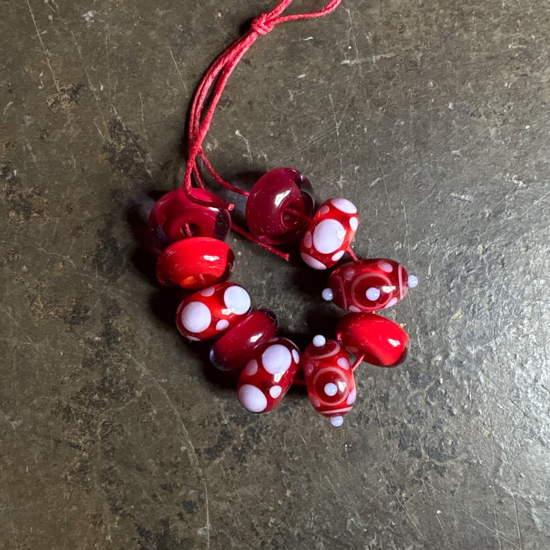 Image of Fuchsia Red Mini Bead Collection