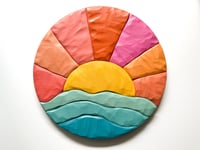 Image 1 of Sunset - Wood Mosaic Wall Art