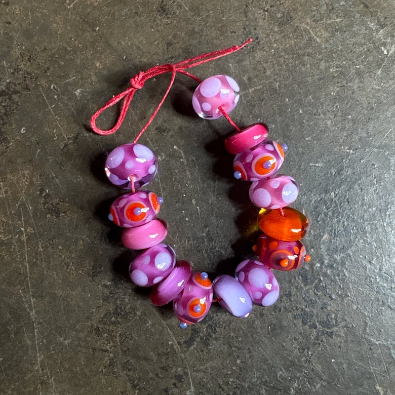 Image of Fuchsia Pink Mini Bead Collection