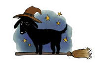 Image 1 of witch dog sticker 