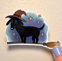 Image 2 of witch dog sticker 