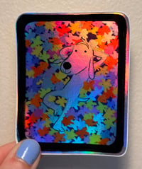 Image 2 of holographic dog sticker 