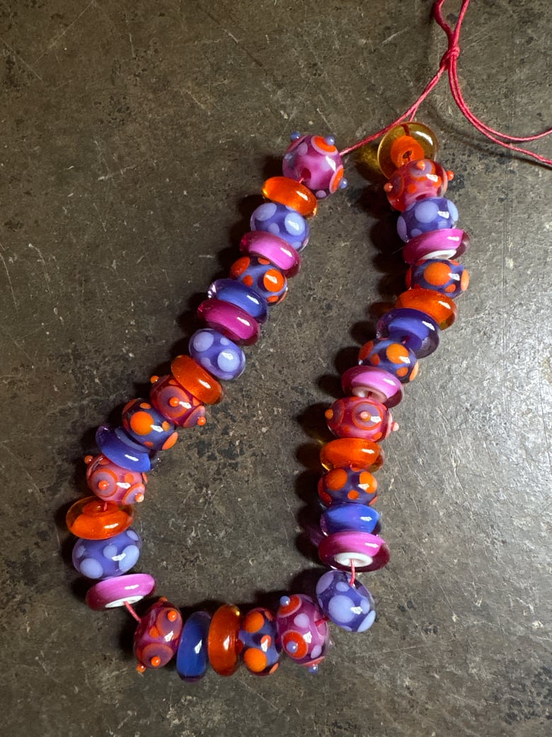 Image of Violet Orange Mini Bead Collection