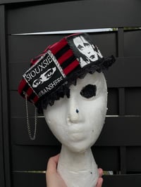 Image 2 of Red and black sailor hat 