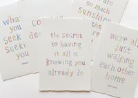 Image 2 of Knowing - Hand Lettered Art Print
