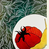Image 2 of Tomato Snail Print