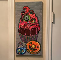 Image 1 of Trickery Treats, Mixed Media painting Halloween
