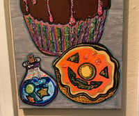 Image 4 of Trickery Treats, Mixed Media painting Halloween