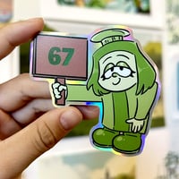 Green 67 Holographic Sticker