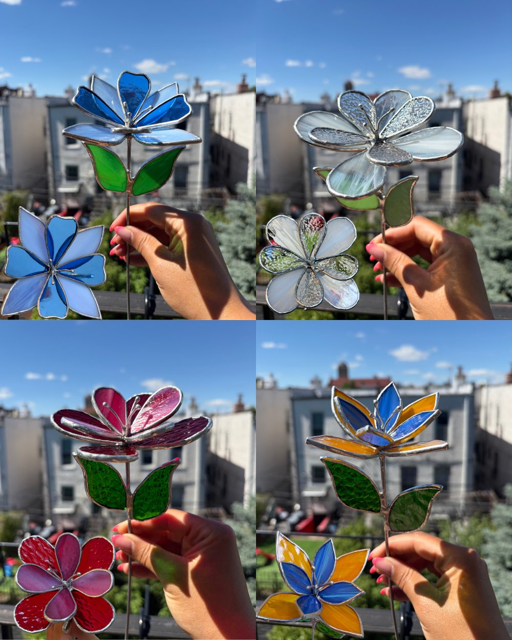 Image of 3-D Stained Glass Flowers