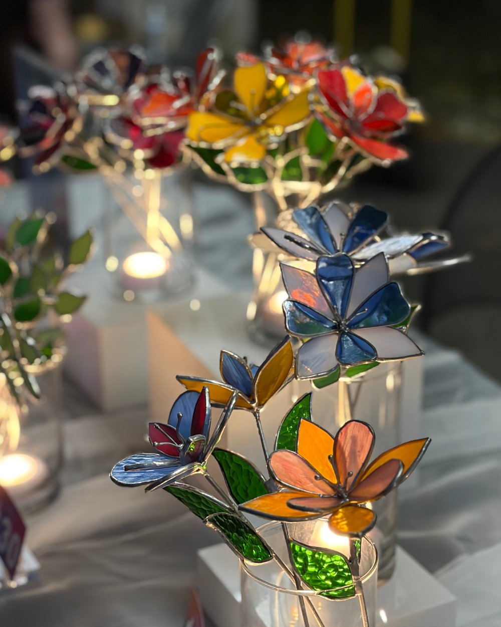 Image of 3-D Stained Glass Flowers