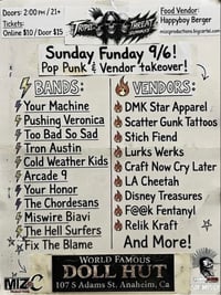 09/06 Pop Punk & Vendor takeover