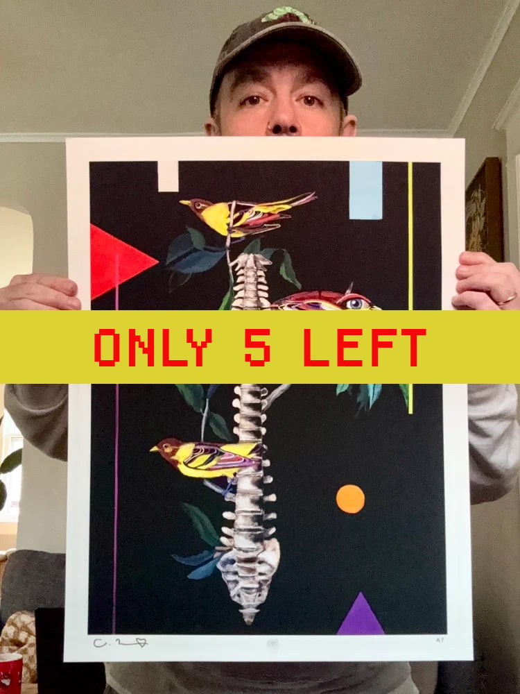 Image of 'Growing A Spine' 17"x22" Test Prints