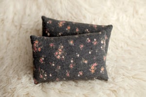 Image of Charcoal Floral Pillow