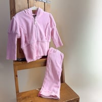Image 1 of Vintage Rabbit Moon Velour Set | 12-18 Months