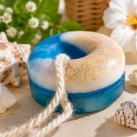 Image 3 of Sea & Sand Soap-on-a-Rope | Exfoliating Oatmeal Soap