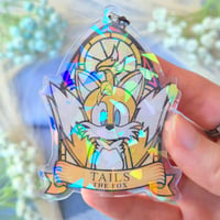 Image 3 of Sonic & Friends Stained Glass Window Holographic Keychains