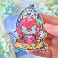 Image 4 of Sonic & Friends Stained Glass Window Holographic Keychains