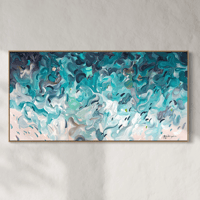 Image 1 of 'Shimmers of the deep III' - 185x95cm, FRAMED