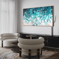 Image 6 of 'Shimmers of the deep III' - 185x95cm, FRAMED