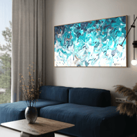 Image 8 of 'Shimmers of the deep III' - 185x95cm, FRAMED