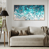 Image 9 of 'Shimmers of the deep III' - 185x95cm, FRAMED