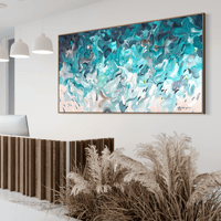 Image 10 of 'Shimmers of the deep III' - 185x95cm, FRAMED