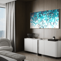 Image 11 of 'Shimmers of the deep III' - 185x95cm, FRAMED