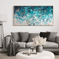 Image 12 of 'Shimmers of the deep III' - 185x95cm, FRAMED