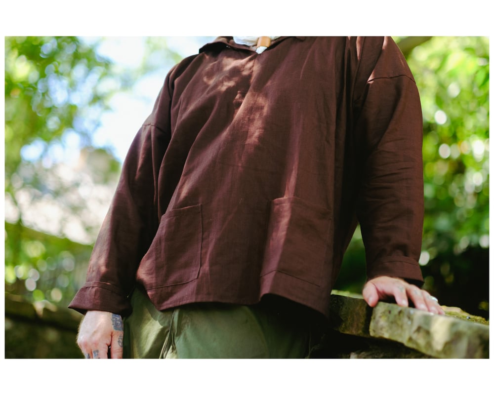 THE ARTIST SMOCK (Brown Linen)