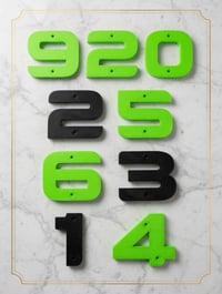 Digital Style Bold House Numbers