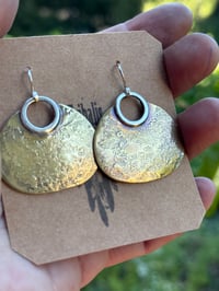 Image 15 of Aja earrings - Peaces of Luanda series - brass and sterling 