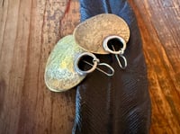 Image 3 of Aja earrings - Peaces of Luanda series - brass and sterling 
