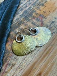 Image 2 of Aja earrings - Peaces of Luanda series - brass and sterling 
