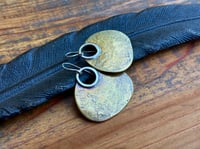 Image 4 of Aja earrings - Peaces of Luanda series - brass and sterling 