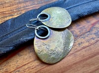 Image 23 of Aja earrings - Peaces of Luanda series - brass and sterling 
