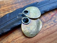 Image 24 of Aja earrings - Peaces of Luanda series - brass and sterling 