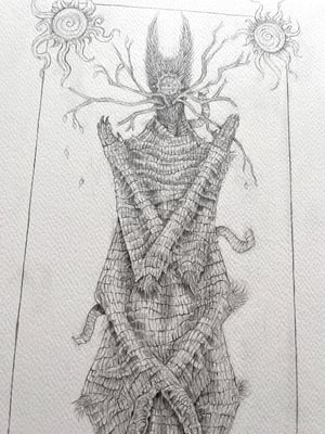 Image of "Here lies Frith" original illustration 