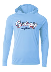 Image 2 of Cyclones Softball Long Sleeve Hooded Dri-Fit