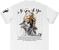 Image 1 of Heavyweight Earth Tone "NOIY" T-shirt - White 305gsm|9.0oz