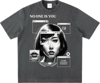 Image 3 of Heavyweight Vintage "NO ONE IS YOU FFP" T-shirt 430gsm|12.7oz 