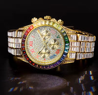 Image 1 of 18K Gold Filled Hip Hop Watch For Men Iced Out 