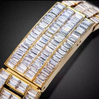Image 3 of 18K Gold Filled Hip Hop Watch For Men Iced Out 